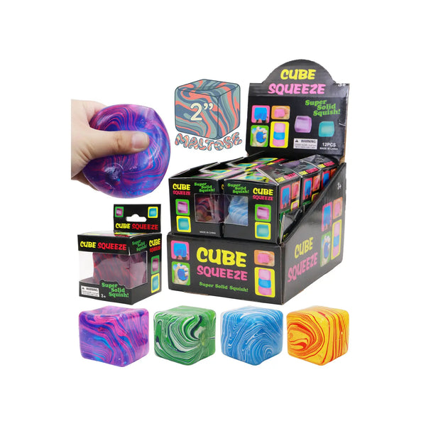 Marbled Cube Putty Filled Squishy