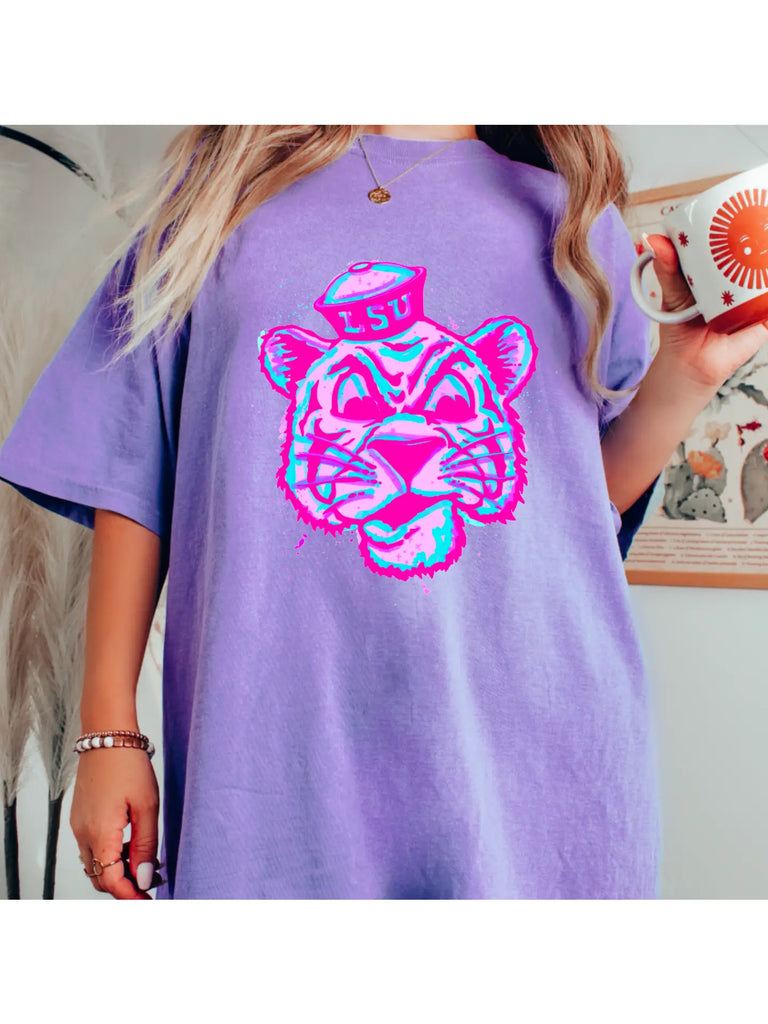 Neon Tigers Louisiana Graphic Tee