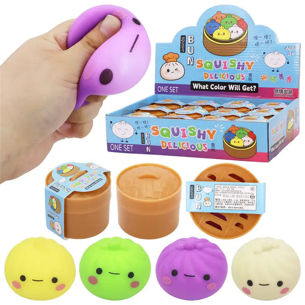 Mini Solid Bao Dumpling Soft Slime Filled Squishy