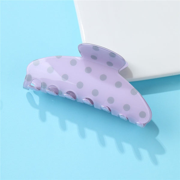 Retro Polka Dot Glossy Hair Claw