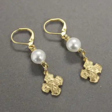4 Way Cross Religious Earring