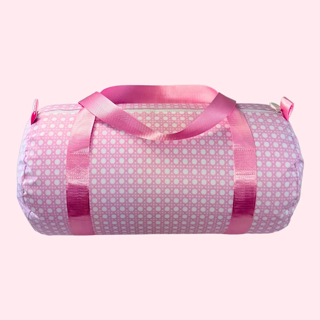 Kid's Pink Bungalow Glossy Medium Duffel