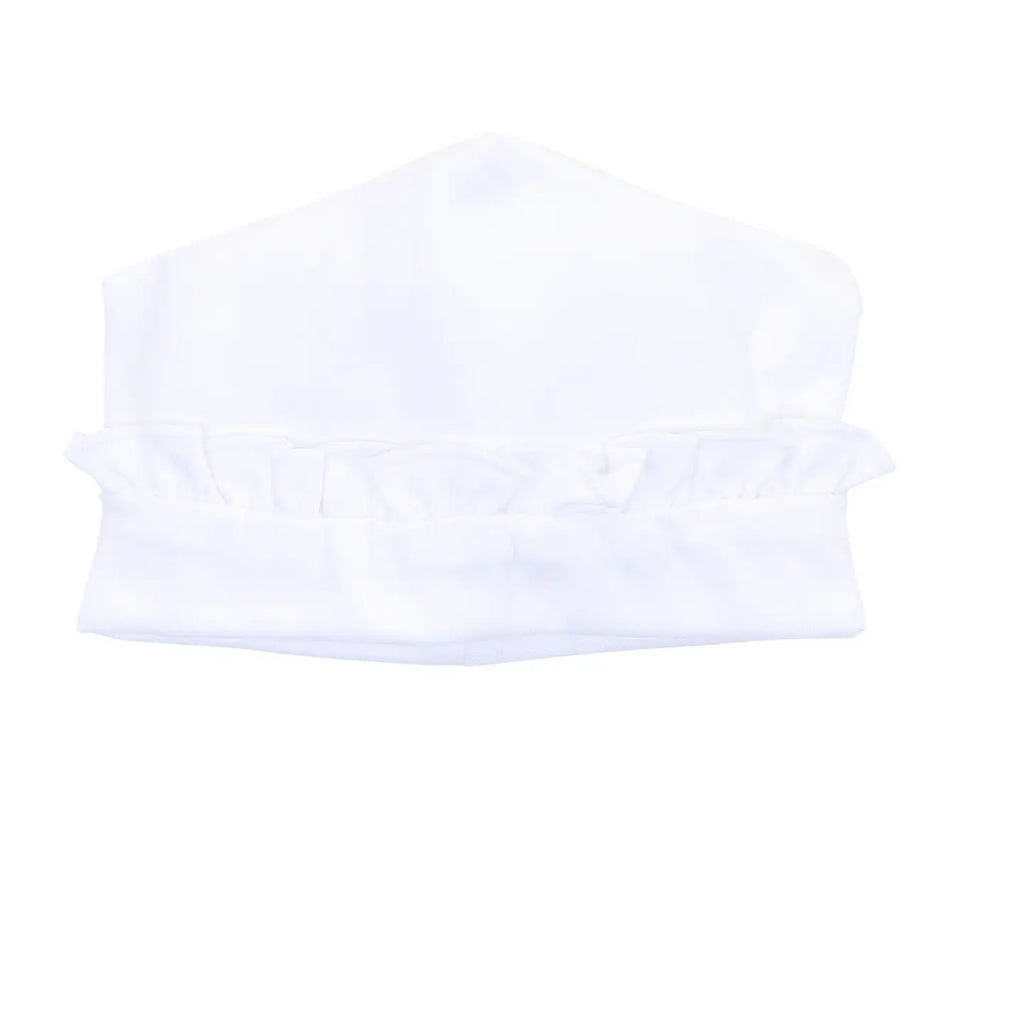 Solid Essentials White Ruffle Hat