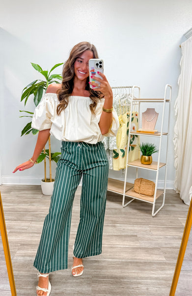 Striped Wide Leg Pants
