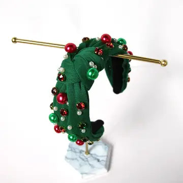 Pearl & Bead Embellished Christmas Headband