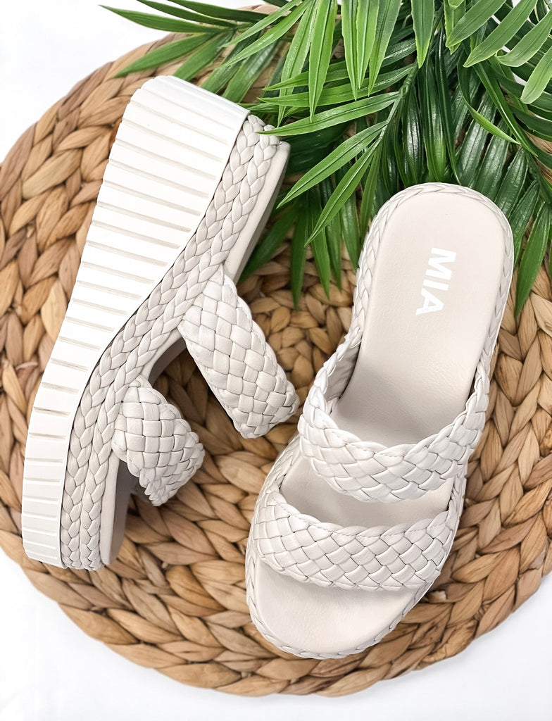 Mia Yoshi Braid Strap Platform Sandal