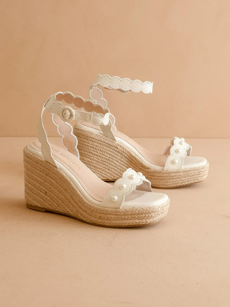 The Catalina Scalloped Espadrille Wedge