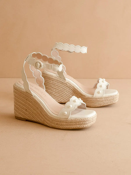 The Catalina Scalloped Espadrille Wedge