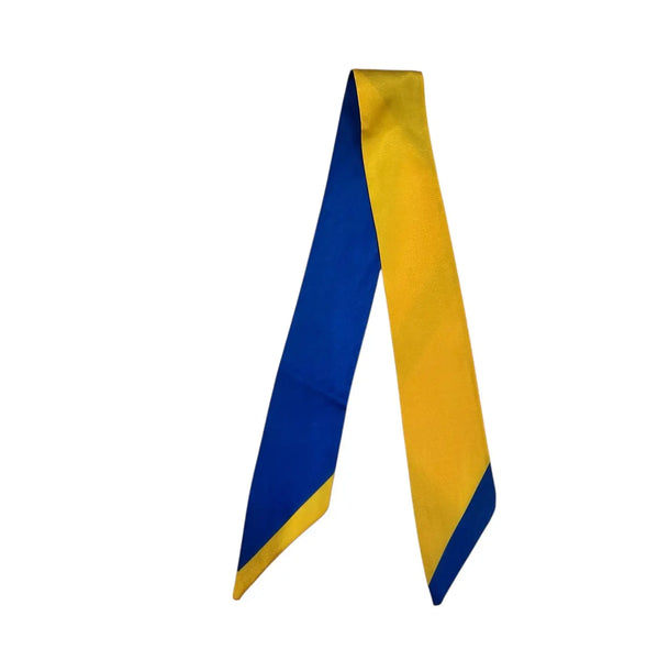 Twilly Scarf- Blue/Gold