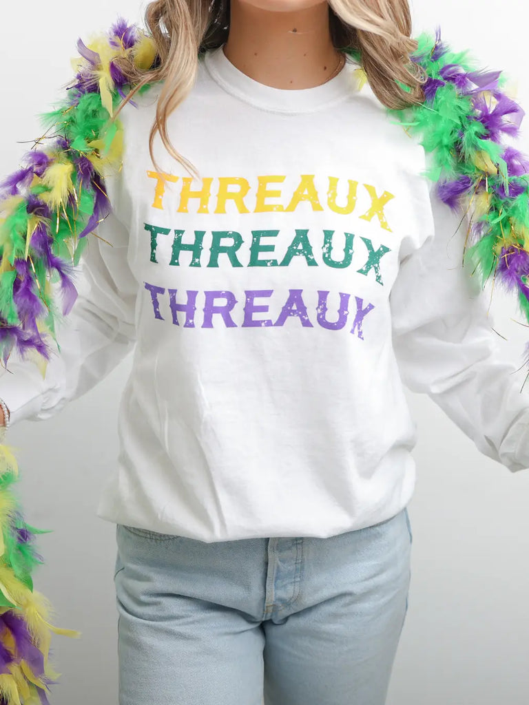 Threaux Mardi Gras Long Sleeve Tee