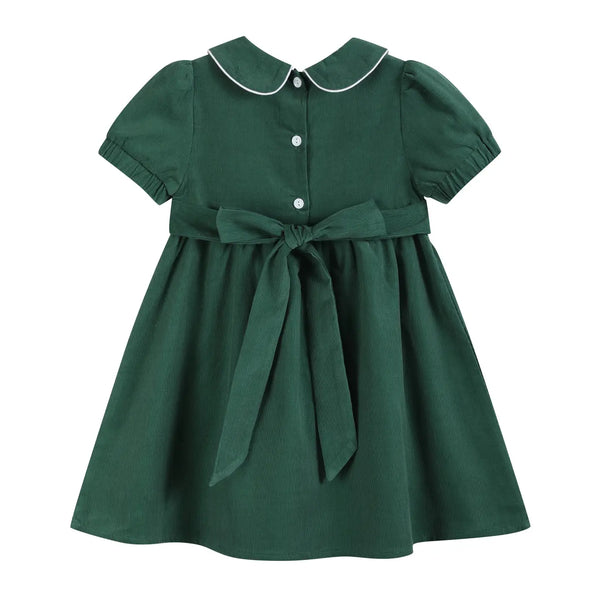 Corduroy Santa Smocked Dress