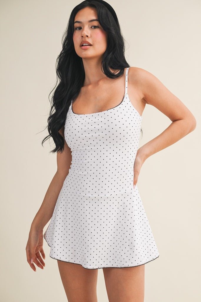 Polka Dot Ruffle Mini Dress