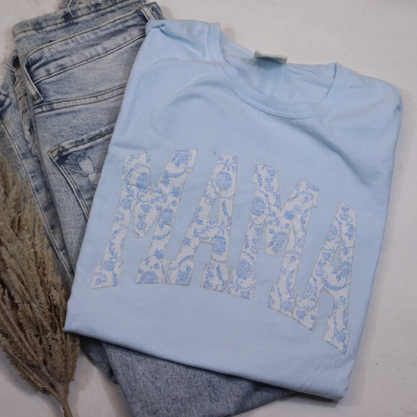 Floral Print Mama Short Sleeve Tee