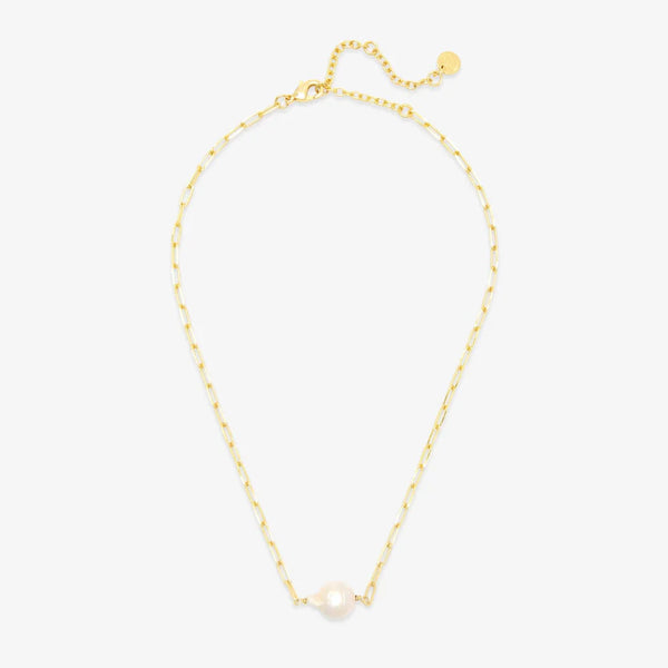 Pura Vida Pearl Paperclip Chain Choker