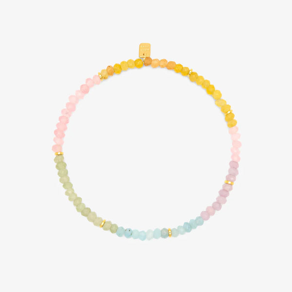 Pura Vida Ombre Rainbow Bead Stretch Anklet