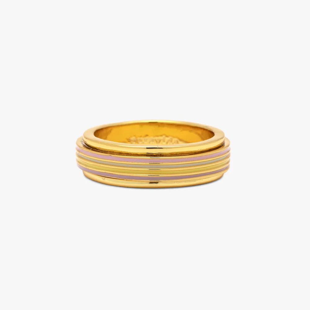 Pura Vida Pastel Stripe Fidget Ring