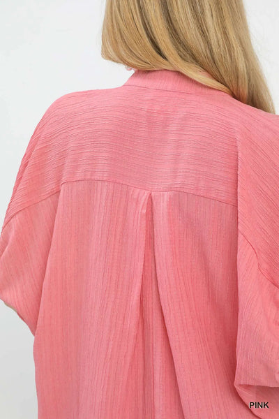 Textured V-Neck Blouse