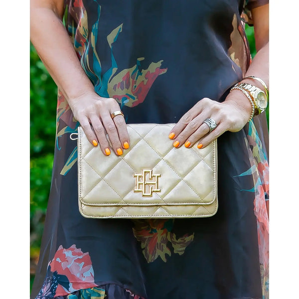 Bryn Clutch/Crossbody Gold Shimmer Ld