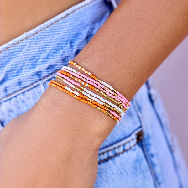 Pura Vida Seed Bead Stretch Bracelet Set(8)