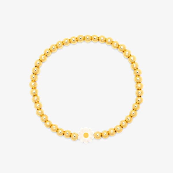 Pura Vida Daisy Ball Bead Stretch Bracelet