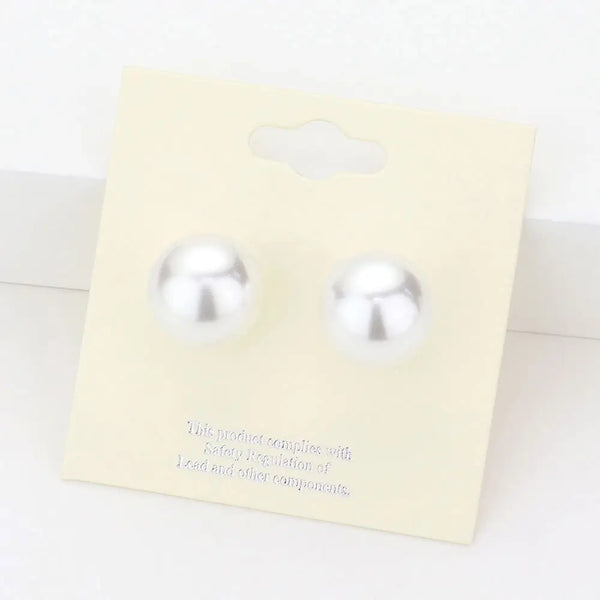 14mm Pearl Stud Earrings