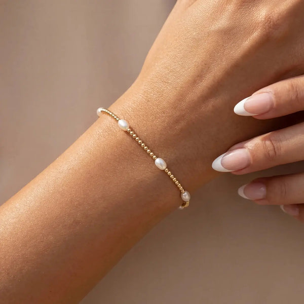 Piper Pearl Beaded Bracelet-7"