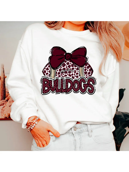Bulldogs Coquette Football Sweatshirt