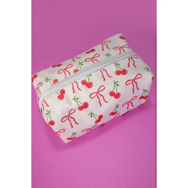 Bow Makeup Cosmetic Pouch Bag