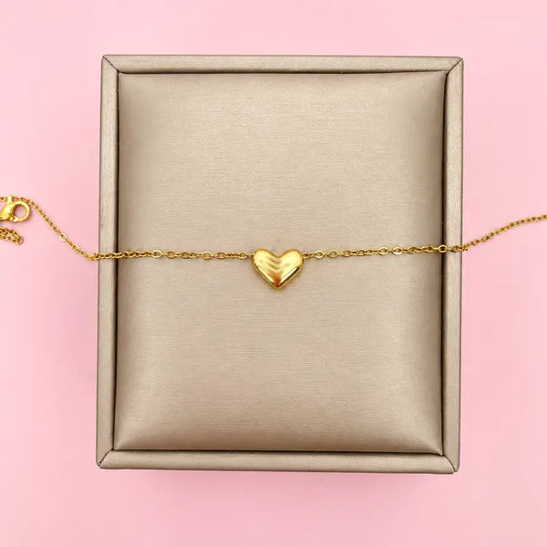 18K Stainless Steel Heart Necklace