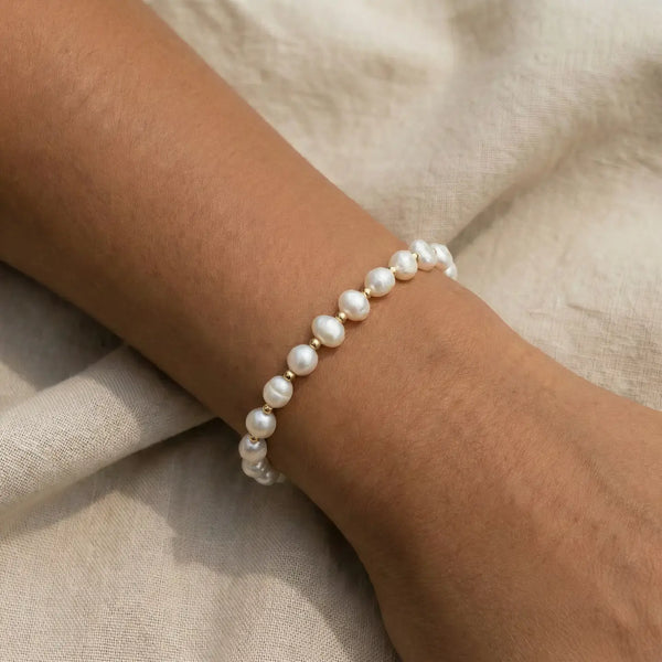 Amelia Pearl Beaded Bracelet-6.5"