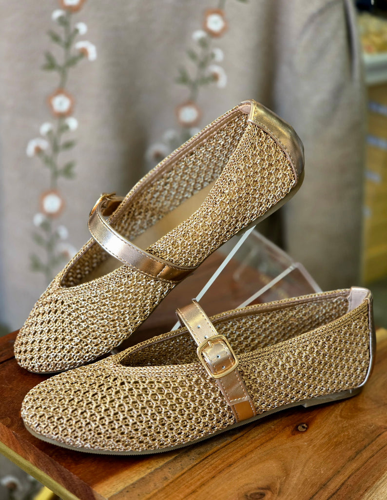 Soda Merced Open Knit Mesh Mary Jane Flat