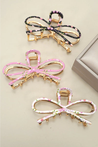 Botanical Floral Coquette Hair Claw Clips