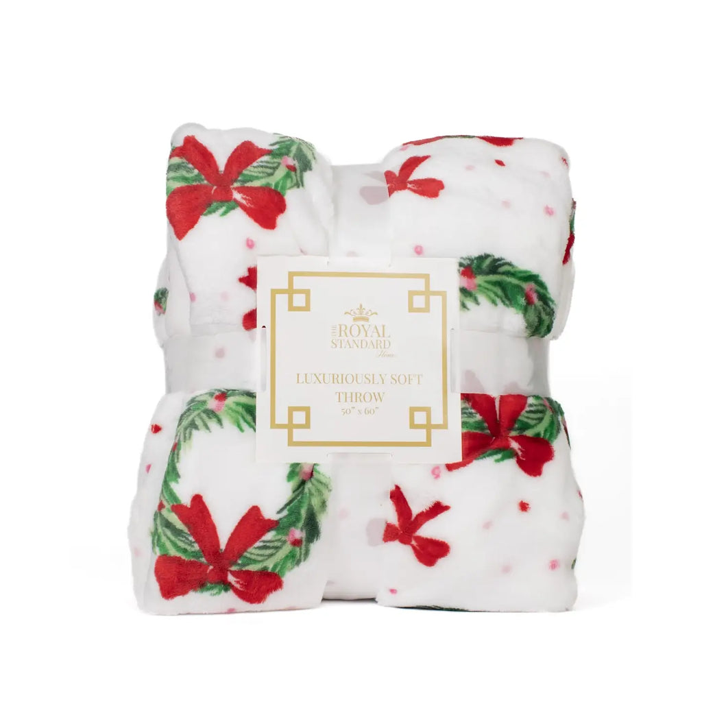 Clara Wreath Throw Red/Green