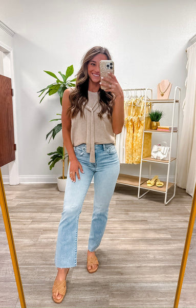 Solid Sleeveless Knit Top