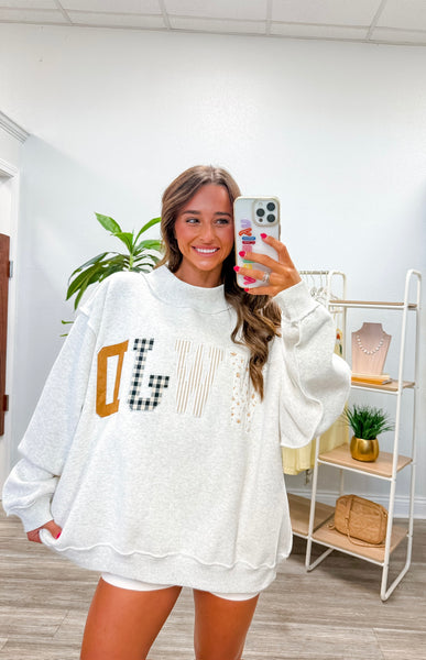 WWJD Embroidered Mock Neck Sweatshirt