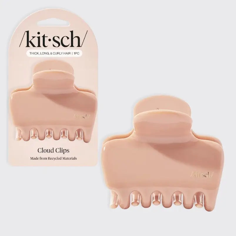 Recycled Plastic Puffy Cloud Clip 1pc - Rosewood
