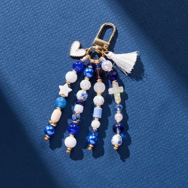 Holy Water Cross Keychain Bag Charm
