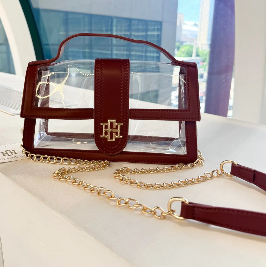 Grace Clear Bag Burgundy