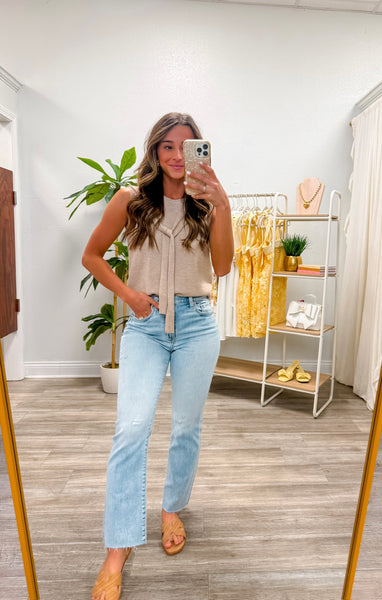 Solid Sleeveless Knit Top