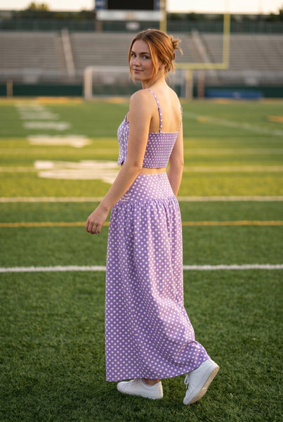 Trim Applique Crop Polka Dot Set