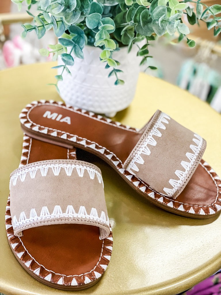 Mia Vanett Embroidered Sandal
