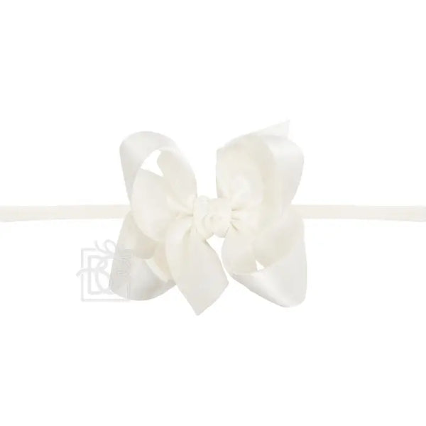 1/4" Pantyhose Headband W/Satin Bow