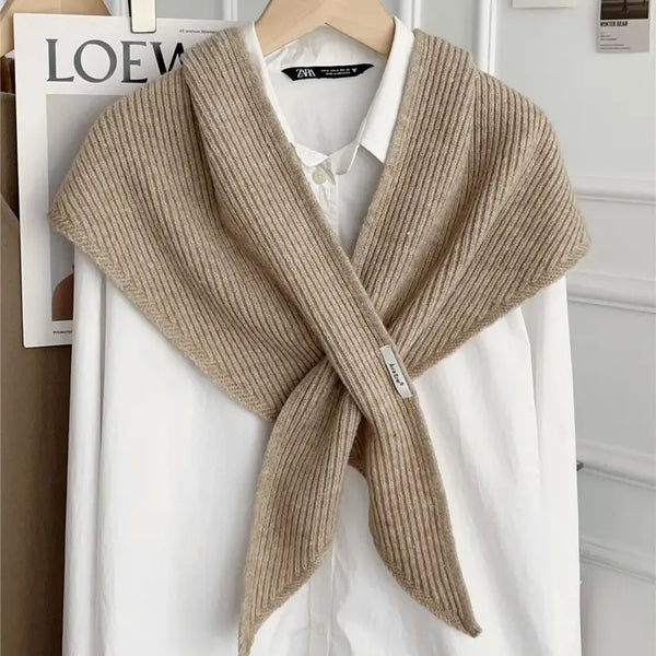 Solid Cross Triangle Shawl