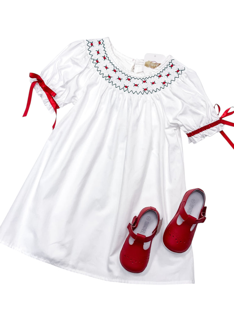 Christmas Girl's Embroidered Dress