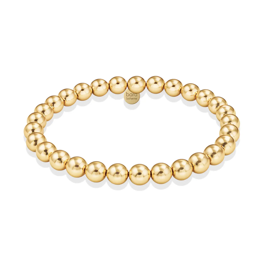 Classic 6mm Beaded Bracelet-6.5"