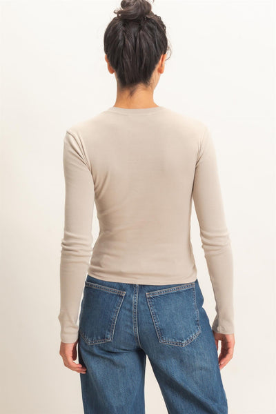 Crew Neck Long Sleeve Top