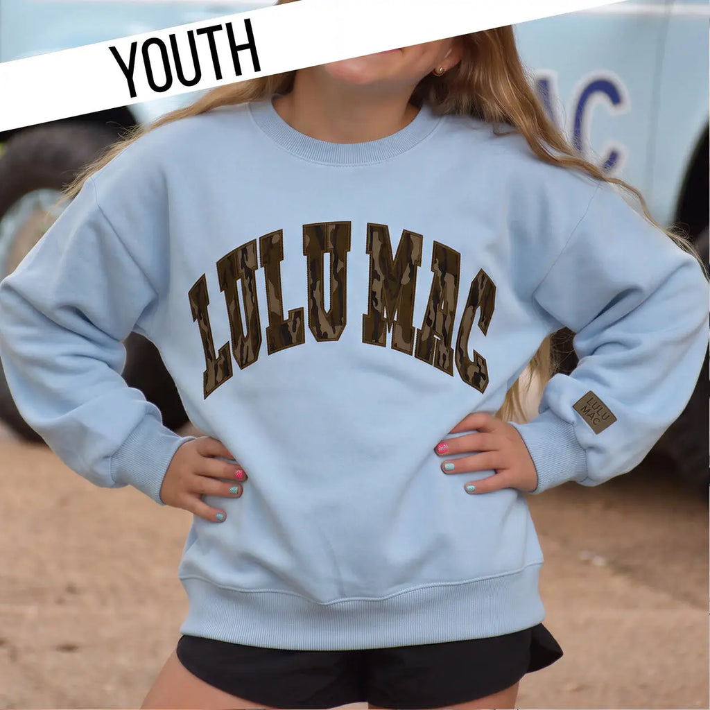 Lulu Mac Youth Camo Sweatshirt