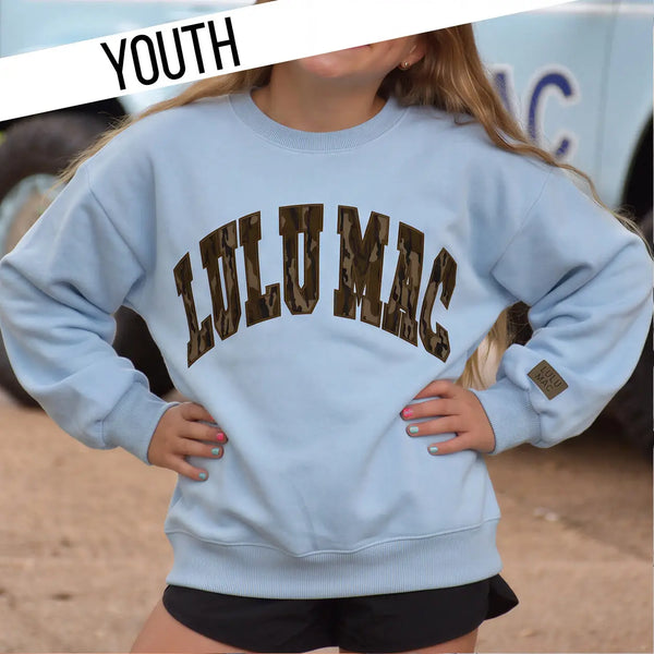 Lulu Mac Youth Camo Sweatshirt