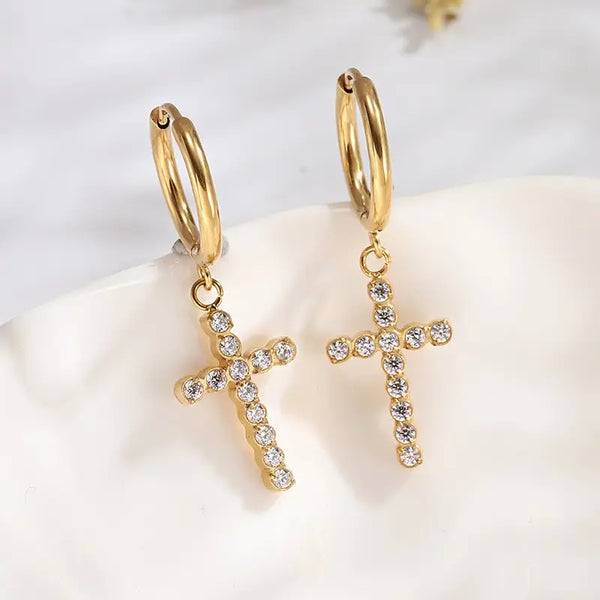 18K Stainless Steel Waterproof Hoops