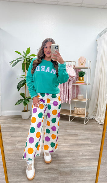Mardi Gras Polka Dots Trousers Pants